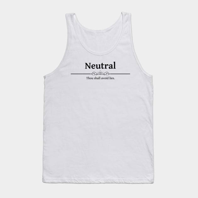 True Neutral DND 5e RPG Alignment Role Playing Tank Top by rayrayray90